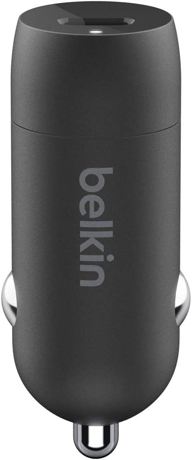 Belkin USB-C Car Charger 18W W/ 4Ft USB-C to Lightning Cable (iPhone Fast Charger for iPhone 11, Pro, Max, XS, Max, XR, X, 8, Plus, iPhone SE 2020...