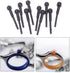 10 Pack Hair Scissor Rubber Silencer Replacement Bumper Barber Shears Stopper Hair Cutting Clipping Cutter OD 3MM Black Muffler Stick Buffer Bumpe...