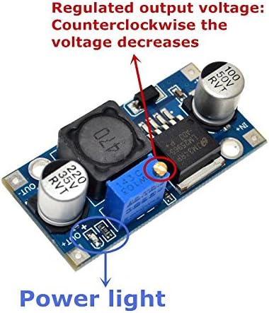 6 Pack LM2596 DC-DC Buck Converter, QEBIDUM LM2596S Adjustable DC to DC Step Down Module DIP SMD Reduced Voltage Stabilizer Input 3.0-40V Output 1...