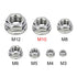 M10x1.5mm DIN6923 Serrated Flange Nuts 12 Pack 304 Stainless Steel Hex Lock Nuts Full Thread for Industrial Construction Fasteners...