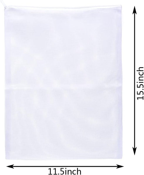 Aquarium Filter Bags Large - Reusable Fish Tank Filter Media Mesh Bags with Plastic Zipper (11.5 x 15.5 inch (6 Pack))...