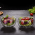 high temperature resistant double layer glass bowl borosilicate heat-resistant glass tableware transparent fruit salad bowl (250ml double bowl)...