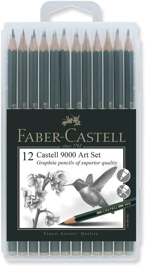 Faber-Castell 9000 Graphite Pencils Art Set In Slimflexi Case (8B-2H, 12pcs)...
