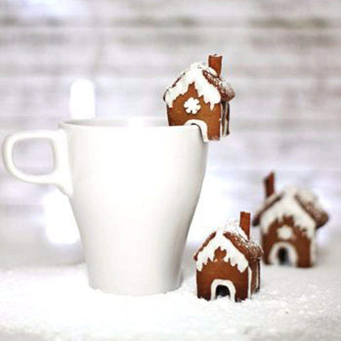 La Tartelette 3 Pcs Stainless Steel Christmas Mini House Mold Gingerbread Cookie Cutters Set Cupcake Chocolate Easter Gingerbread House Kit (Small...