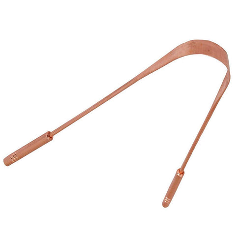 100% Pure Copper Tongue Scraper Cleaner | Perfect Surgical Tongue Scraper | Best Remedy for Bad Breath | Maintains Oral Hygiene| Flexible Handle a...