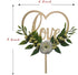 Wedding Cake Topper - Rustic Theme for Bridal Shower Engagement Anniversary Party Decoration , Personalized Heart Shaped , Wooden...