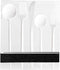 Novelty Modern Flatware Cutlery Disposable Plastic Combo Set 40 Count Luxury White, Service for 8...
