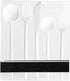 Novelty Modern Flatware Cutlery Disposable Plastic Combo Set 40 Count Luxury White, Service for 8...