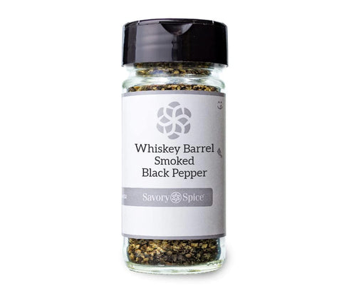 Savory Spice Whiskey Barrel Smoked Black Pepper - Cracked Pepper Smoked with Oak Staves from Whiskey Barrels | Smoked Pepper Seasoning for BBQ, Gr...