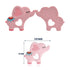 Soft Pink Elephant Teether Toy for Babies 0-6/6-12 Months Silicone Chew Teething Toy,2pcs Baby Pacifier for Gift...