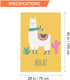 Moslion White Llama House Flag 28x40 Inch Alpaca Cactus Cute Animal Ethnic Scarf Hola Hello Yellow Large Yard Garden Flag Double-side Banners for ...