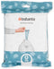 Brabantia PerfectFit Trash Bags (Size O/8 Gal) Thick Plastic Trash Can Liners with Drawstring Handles (40 Bags)...