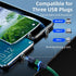 Magnetic Charging Cable 4-Pack 3 in 1 Nylon Braided USB Phone Charger 360 Rotating Compatible with Micro USB Type C iProduct and Most Devices (6.6...