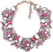 Retro Chunky Rhinestone Necklace Crystal Bib Necklace for Women Costume Jewelry for Bride Wedding Gemstone Choker Necklace...
