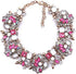 Retro Chunky Rhinestone Necklace Crystal Bib Necklace for Women Costume Jewelry for Bride Wedding Gemstone Choker Necklace...