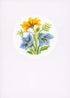 Vervaco Counted Cross Stitch Greeting Card Kit Blue and Yellow Flowers (Set of 3) 6" x 4.2"...