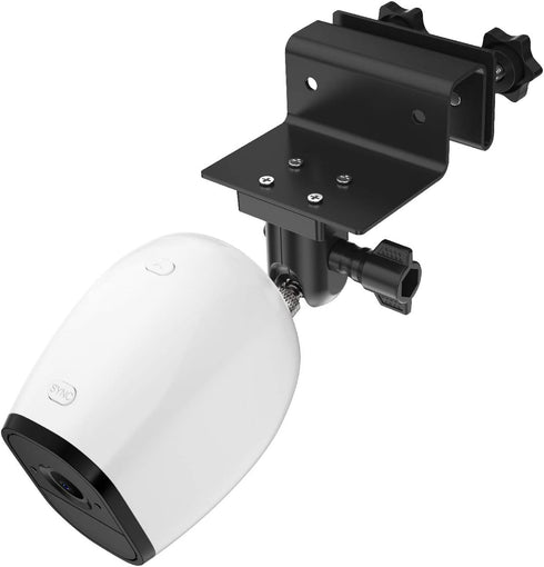 HOLACA Gutter Mount for Arlo and Eufy Cameras, Black, 360-Degree Rotation, 90-Degree Tilt, Secure Mounting...
