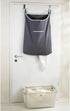 WENKO Laundry Hamper Bag Hanging, Over The Door Basket with Hooks, for Bathroom, Closet, Space Saving Storage, Wall mounted 3.94 x 20.47 x 31.89 i...