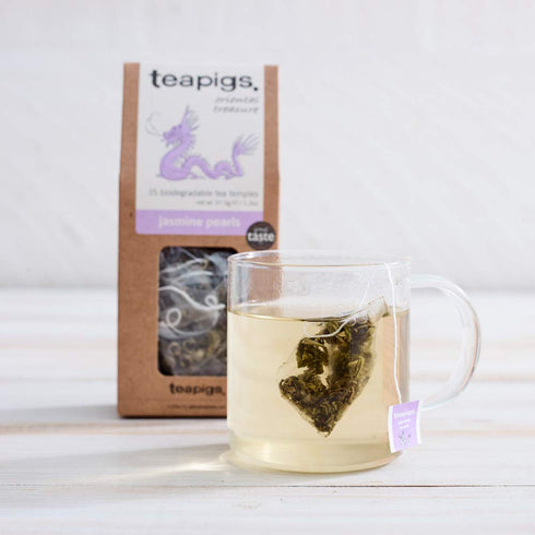 Teapigs Jasmine Pearls Tea Bags Made with Whole Leaves, 15 Count (Pack of 1)...