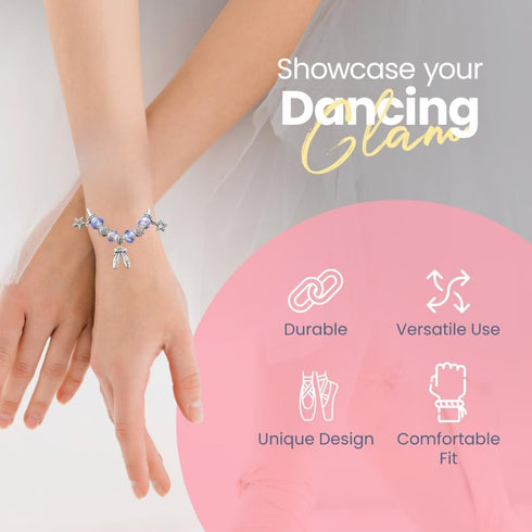 Infinity Collection Dance Bracelet – European Style Beaded Ballet Jewelry Gift for Dancers, Teams, and Recitals – Ideal Dance Accessories for Gran...