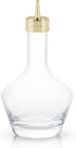 Viski Belmont Crystal Glass Cocktail Bitters Bottle with Gold Dasher Top, Elegant Barware for Cocktail Party or Special Occasion, Home Bar Accesso...