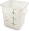 Carlisle FoodService Products Squares Square Food Storage Container with Stackable Design for Catering, Buffets, Restaurants, Plastic, 4 Quarts, W...