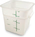 Carlisle FoodService Products Squares Square Food Storage Container with Stackable Design for Catering, Buffets, Restaurants, Plastic, 4 Quarts, W...