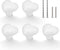 6 Pcs White Ceramic Drawer Knobs, Heart Cabinet Knobs Decorative Dresser Knobs Drawer Pulls Handles, Cute Cupboard Door Knobs Kids Children Cabine...