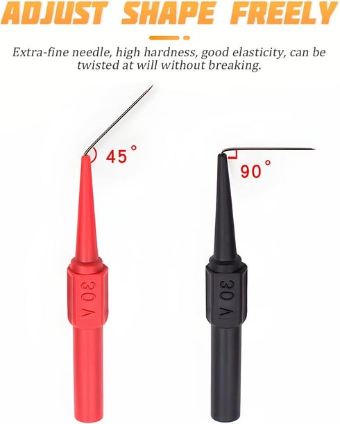 2PCS Insulation Wire Piercing Probes, Back Probes Non-Destructive Pin, Bendable Wire Piercing Needle, Automotive Diagnostic Test Repair Tools for ...