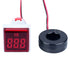 Power Tester, 22MM AC 220V/26KW 380V/45KW LED Digital Display Mini KW Meter Monitor, Square LED Signal Light Indicator Red Power Tester Detector...