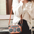 Vintage Radio Clutch Handbag Leather Top Handle Crossbody Shoulder Bag...