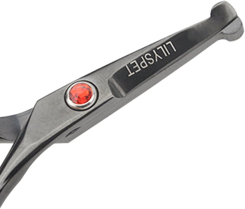 LILYS PET 5.0" Right-Handed Round-Tip Pet Grooming Scissors, Stainless Steel Small Ball Tip for Nose Hair,Ear Hair,Face Hair,Paw Hair for Dogs and...