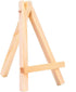 10 Pack Mini Wood Display Easel, Tabletop Display Stand Artist Easel, Natural Wooden Tripod for Displaying Picthres, Photos, Cards (4.9")...
