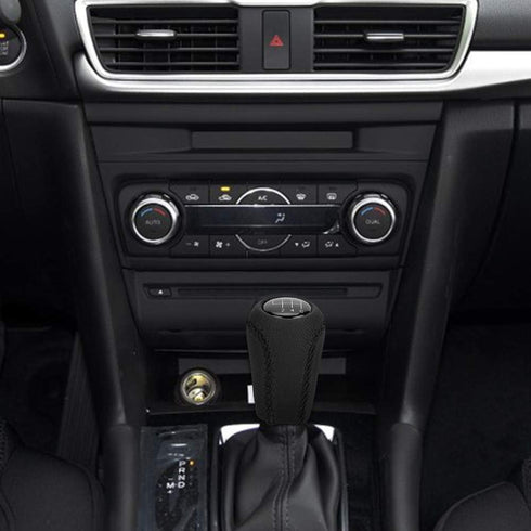 Estink 6 Speed Gear Shift Knob, Car Gear Shifter Head Leather Anti-Slip Lever Shift for Mazda 3 BK BL 5 CR CW 6 II GH CX-7 ER NC III MX-5 2005-201...