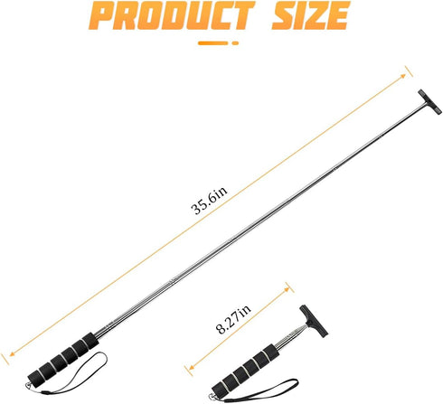 Car Side Mirror Squeegee, Rearview Mirror Wiper with Telescopic Long Handle, Retractable Small Auto Window Squeegee Cleaner, Portable Glass Cleani...