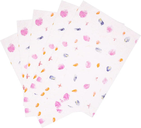 Large Sheets Handmade Thick Natural Flowers Mulberry Paper Sheets 20 x 14 Inches, Painting, Writing Handmade Paper, Decorative Paper, Card Making ...