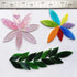 Mosaic Tiles 32pcs/24pcs Glass Leaf Mosaic Tile Glass Leaf for Mosaics Glitter Crystal Mosaic Oval Translucent Mica Glass DIY Handmade Art Craft D...