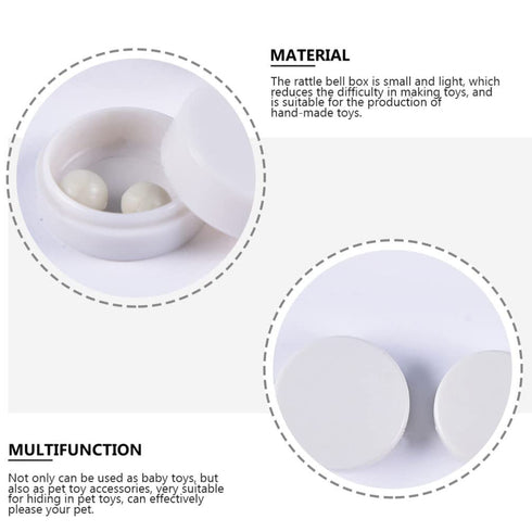 Gadpiparty 100Pcs 20MM Plastic Rattles Noise Maker Insert Rattle Toy Squeaker Ring Box Repair Baby Toy Rattle Box Repair Fix for Baby Pet Dog...
