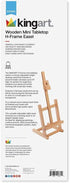 KINGART 16" Mini Tabletop Wooden H-Frame Studio Easel - Artists Adjustable Beechwood Painting and Display Easel, Holds Up to 12" Canvas - Portable...