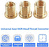 3PCS Brass Shift Knob Adapters Universal M8 X 1.25/M10 X 1.25/M10 X 1.5 Thread Gear Shifter Knob Screw...