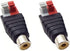 2-Pack Speaker Phono RCA Female to 2 Screw Terminal Strip Audio Video Spring Press Type Balum Connector Adapter (RCA F/AV F)...