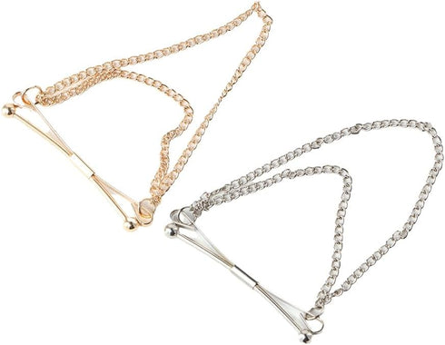 2Pcs Metal Shirt Collar Clips,Necktie Tie Clips Clip-on Collar Bar Pin Shirt Clip Men's Shirt Suit Collar Pin Prevent Exposure Buckle Neckwear Cli...