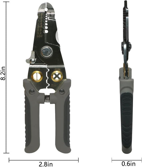 Manual Wire Stripper, 8 Inch Cutout (8 AWG - 22 AWG) Wire Crimping Plier, Wire Cutter, Multifunctional Wire Stripper, electricwire stripperwire st...