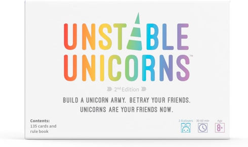 Unstable Unicorns Base Game - Competitive Award-Winning Card Game For Kids, Teens, Adults - 2-8 Players, Easy, Quick...