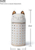 HAUCOZE Cat Cookie Jar Decorative Candy Jar with Lid Modern Arts Gifts Ceramic 8.1inch...