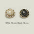 20 Pcs Metal Retro Vents Pearl Buttons Skirt Jackets Knitted Cardigans Decorative Buttons 18mm/0.7inch (Black10pcs + White10 pcs)...