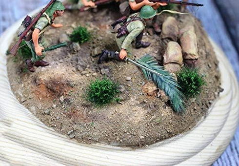 80 Pcs Green Bushy Tufts Lowland Shrubs Tuft Static Grass Vegetation Groups Railway Artificial Grass War Gaming Terrain Decoration Railroad Scener...