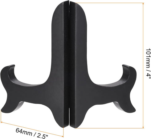 1Pc Black Wooden Plate Display Stands Picture Easel Holder Stand Decorative Wood Library Decor Display Easels Display Stands for Display Picture F...