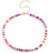 Fstrend Boho Heishi Surfer Choker Necklace Colorful Beads Vinyl Disc Lightweight Necklaces Summer Beach Puka Jewelry for Women and Girls...