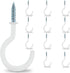 HULISEN 2.9" Large Ceiling Hooks, 12 Pcs Heavy Duty Screw-in Wall Hooks, Vinyl Coated Sturdy Screw Cup Hook for Hanging Plants, Mugs, Wind Chimes,...
